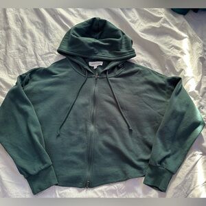 Hippie Rose Sage Zip-Up Hoodie